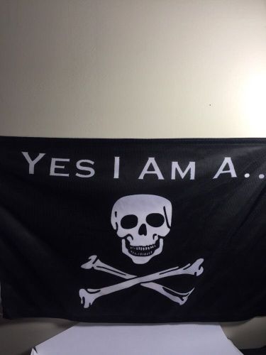 Jimmy buffett fans yes i am a pirate ... boat flag free shipping