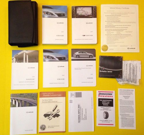 2009 lexus is is250 is350 owners manual + navigation book super complete set!!!!
