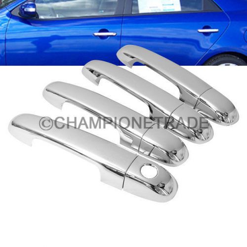 Triple chrome side door handle cover set for 09 10 11 kia forte cerato sedan ct