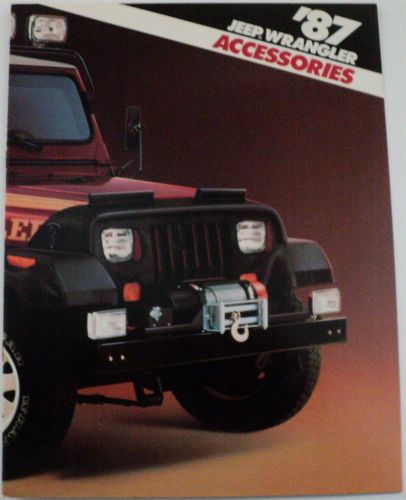 1987 jeep wrangler accessories brochure by renault jeep parts &amp; service original