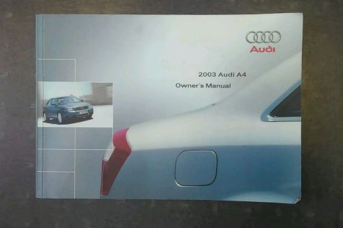 2003 audi a4 owners manual very good condition