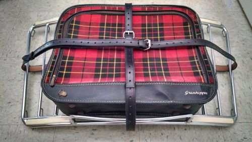 Vintage porsche 356 leitz/lietz trunk rack leather luggage blk straps hand made