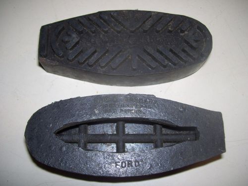 1928 - 1931 ford model a pedal pads nors brake &amp; clutch set of 2   - f324