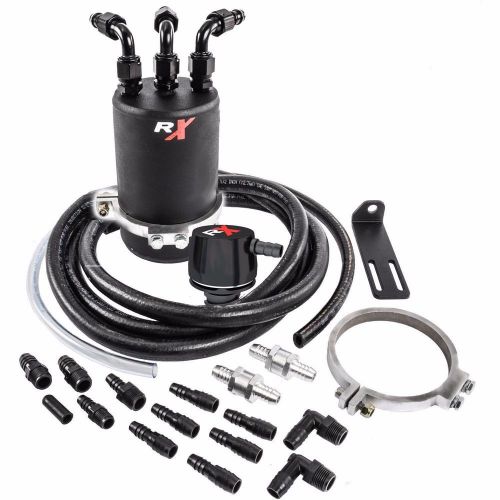 The rx monster oil catch can kit complete universal kit. all makes