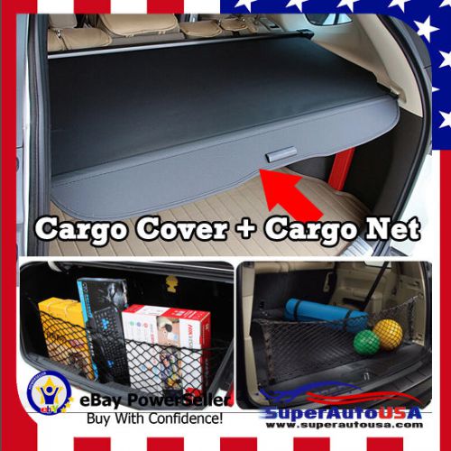 2012-2016 honda crv rear trunk black oe style retractable cargo cover and net us