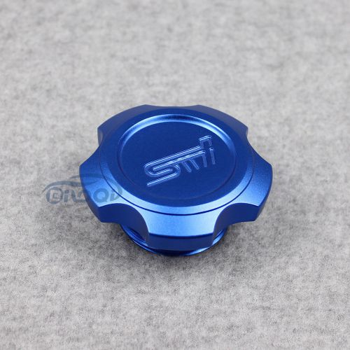 Sti blue engine oil fuel filler cap tank cover for subura outback justy wrx
