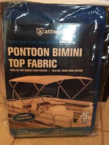 Attwood 369bl - pontoon bimini fabric only 4 bow pacific blue 88&#034;-96&#034; sumbrela