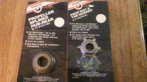 Mercury &amp; mariner outboard propellor slined hub and prop-nut c12--312111a2