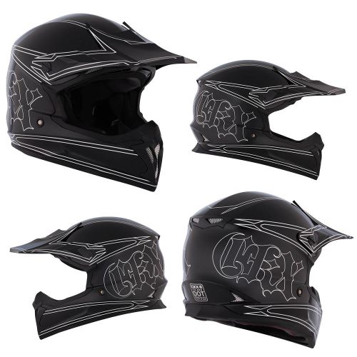 Mx helmet motocross ckx tx-696 minimalist white/black adult xsmall dirt bike