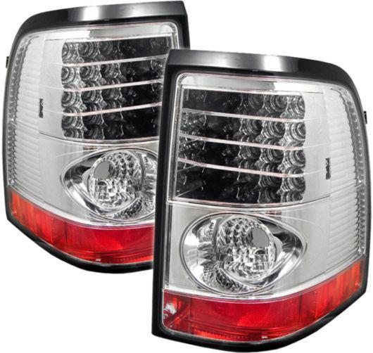 New spyder set of 2 tail light with bulbs clear lens led alt-yd-fexp02-led-c