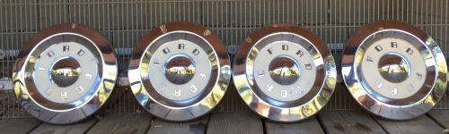 Vintage ford dogdish 1957 1958 1959 fairlane t-bird hubcaps wheel covers