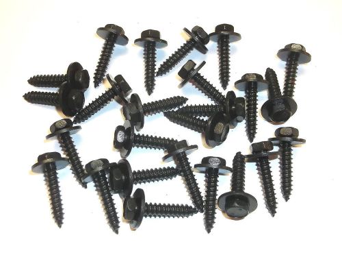 Mg black trim screws- qty.25- m4.2-1.21 x 20mm- 7mm hex- 12mm washer-#224