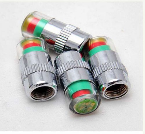 4x car auto tire pressure monitor valve stem cap sensor indicatr eye alert hot