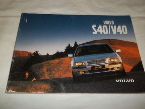 2001 volvo s40 &amp; v40 owner manual.- oem  /  free s/h