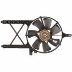 Condenser fan assembly front cooling