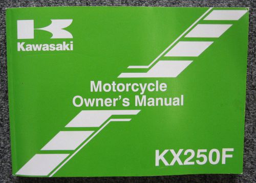 2012 kawasaki kx250f motorcycle owner&#039;s manual p/n 99987-1699