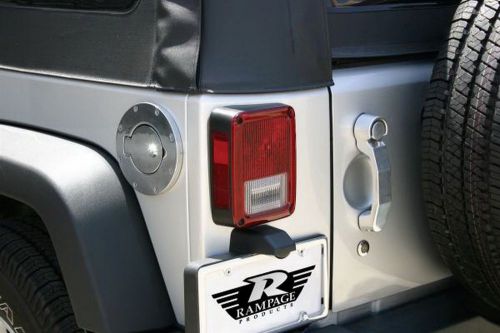 Rampage 85001 billet style fuel door cover fits 07-16 wrangler (jk)