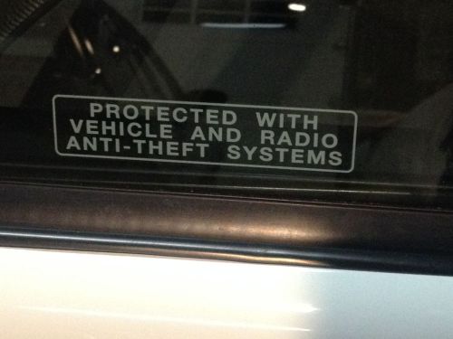 90 91 92 camaro firebird anti-theft warning security decal sticker delco bose