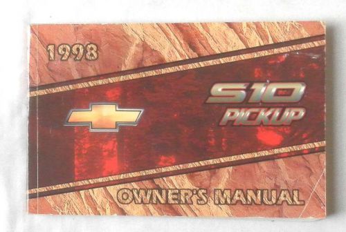 1998 chevrolet s10  truck owners manual gm