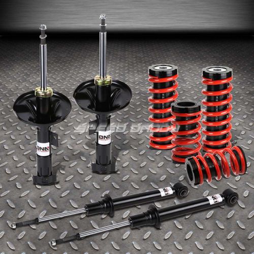 Dna gas shock absorber struts+red scaled coilover springs for 00-05 mit eclipse
