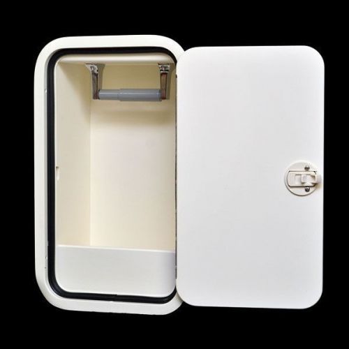 Rinker 330 off white 11 x 19 boat toilet paper storage hatch / box 208130