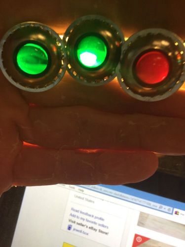 Old dash panel instrument lights (x5) red green amber blue hot rod gasser scta r