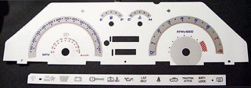 130mph silver/white reversible gauge glow indiglo new for 1991-1994 saturn dohc