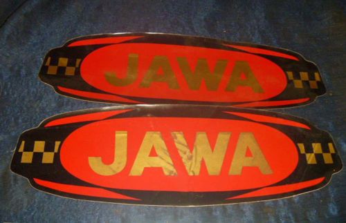Vintage jawa motorcycle stickers lot of two stickers
