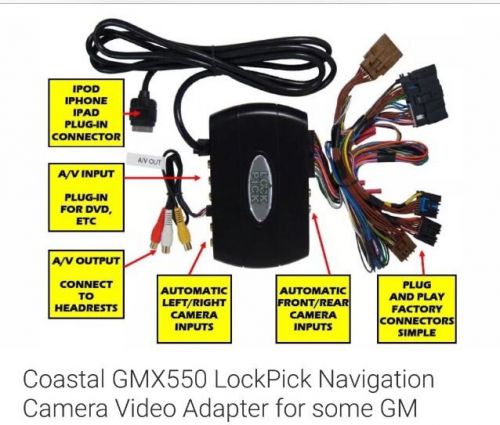 Coastal gmx550 lockpick navigation camera video adapter for some gm
