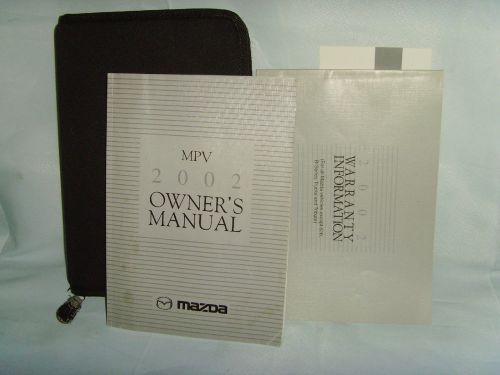 2002 mazda mpv owner manual black mazda zippered factory case