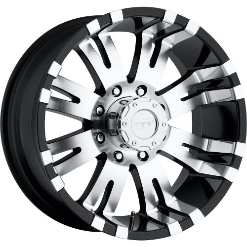 17x8 machined black pro comp series 01 6x5.5 +0 rims exo grappler tires