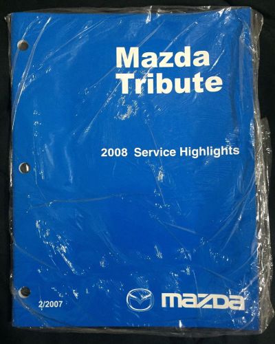 2008 mazda tribute factory oem service highlights manual