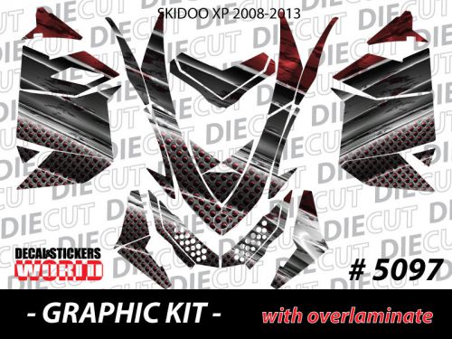 Ski-doo xp mxz snowmobile sled wrap graphics sticker decal kit 2008-2013 5097