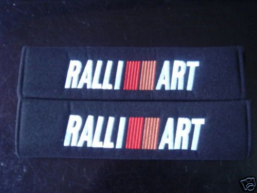 Ralliart seat belt cover shoulder pads mitsubishi