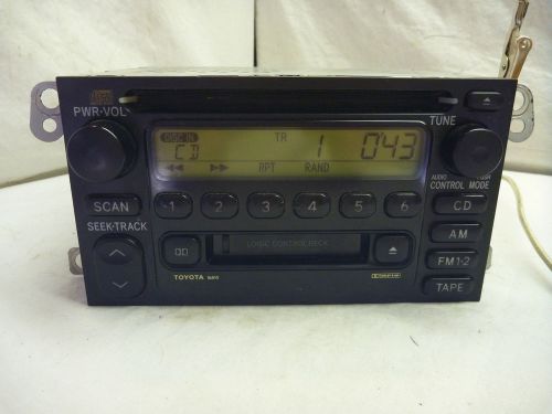 Toyota factory radio single disc cd cassette player 86120-0c020 16814 bulk 1006
