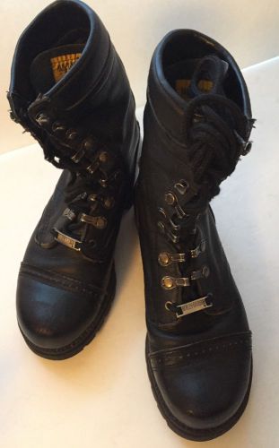 Harley davidson women&#039;s/boys black leather motorcycle boots wm 5-1/2, boys 3-1/2