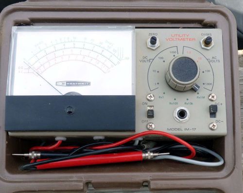 Heathkit model im-17 utility volt meter in the case
