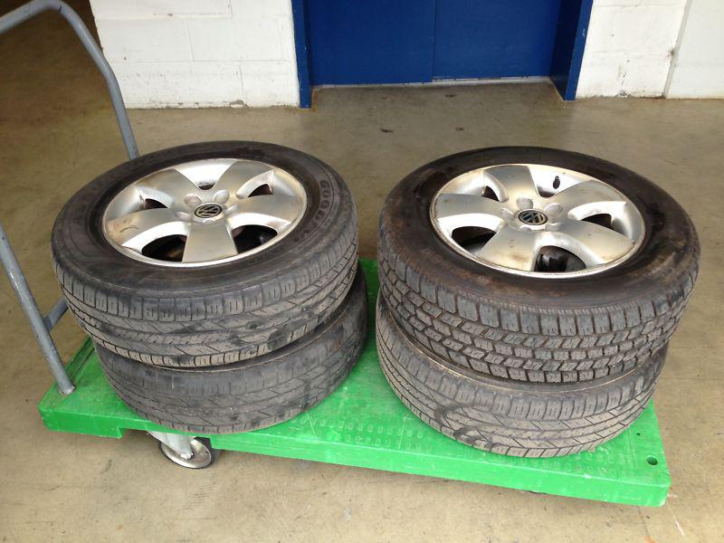 Set of 4 used oem vw 15" wheels from an mk4 tdi jetta with 5x100 bolt pattern