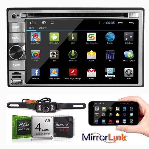 Android 4.4 7&#034; double 2din 3g-wifi car gps dvd player bt radio quad core+camera