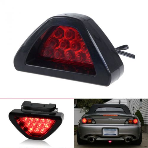 Car red 12-led 3rd third rear mount brake light taillight stop lamp f1 style