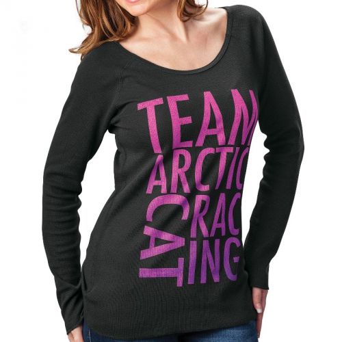 Arctic cat junior&#039;s team arctic racing thermal long sleeve shirt black 5273-63_