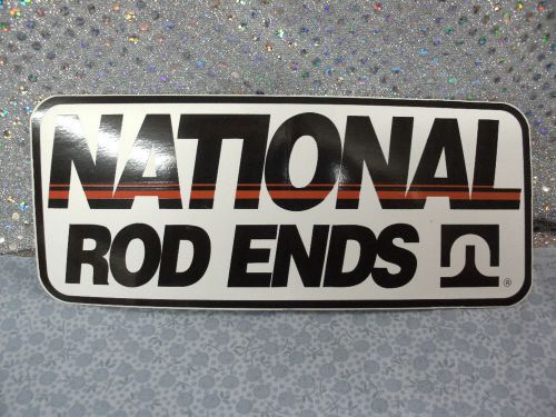 Racing car sticker, national rod ends, 8&#034; x  3.25&#034;