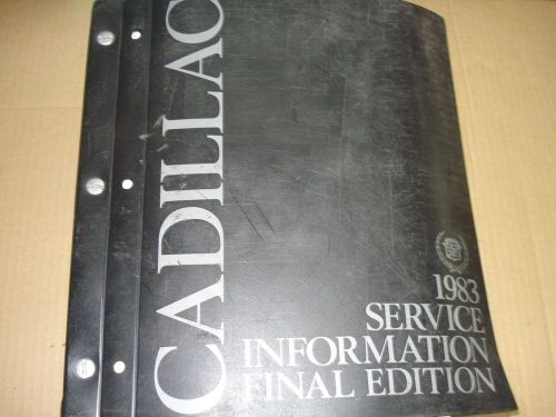 1983 cadillac service manual eldorado seville fleetwood deville brougham