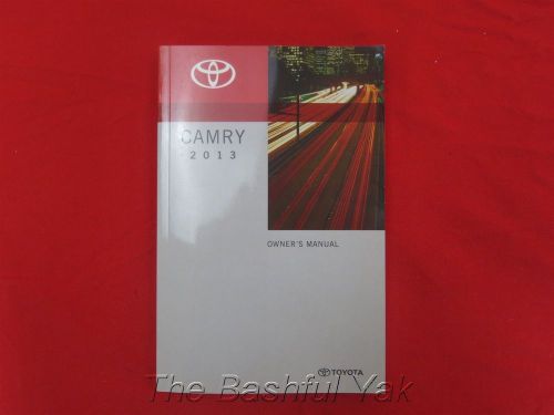 2013 toyota camry owners manual