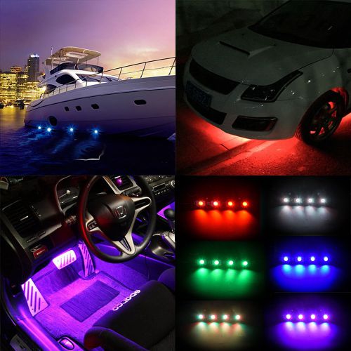 Universal  changeable color led neon rgb rock light remote control for car boat