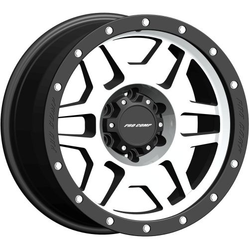 18x9 machined black pro comp series 41 6x135 +12 wheels trail blade xt tires