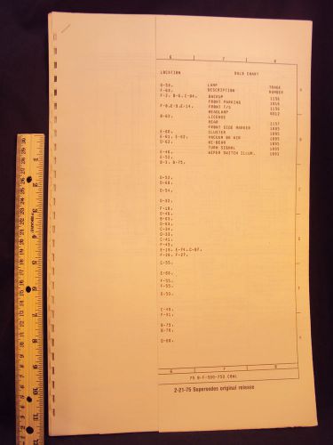 1975 75 ford b &amp; f 500 - 750 truck electrical wiring diagrams manual ~orig