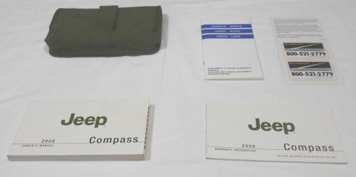 2008 jeep compass owner manual 5/pc.set &amp; olive jeep sporty denim case.free s/h