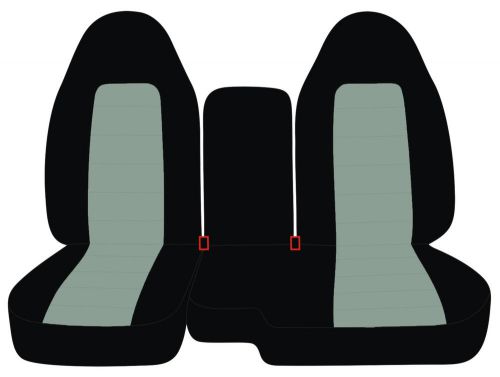 A 98-03 ford ranger 60-40 highback seat black /steel gray ins+ console cover b