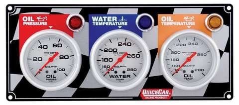 Quickcar 3 gauge panel 61-0271 ultra-lite